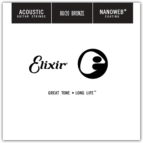 Elixir 15122 Nanoweb (.022) Отдельная струна для акустической гитары.